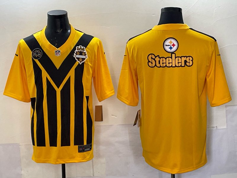 MenPittsburgh Steelers blank yellow Nike NFL  2025 Jersey 010